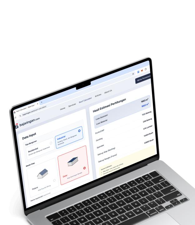 Baja Ringan Roof Estimator Interface